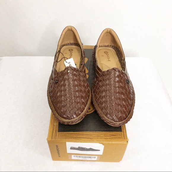 NEW Desi Hangover Leather Slip On Holas Sandals Loafers, Size 8, Brown - Picture 2 of 7
